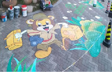 金寨夏季画地面彩绘会遇到的问题