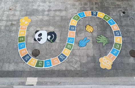 金寨地面游戏彩绘