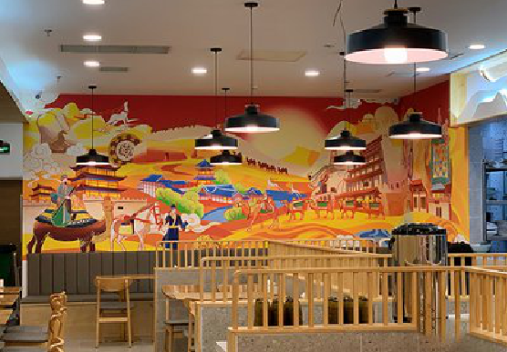 金寨商业空间彩绘介绍。