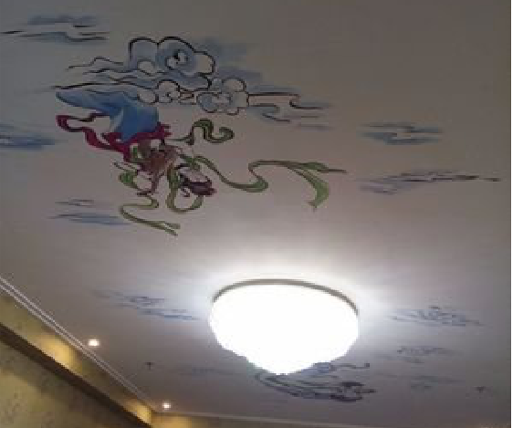 金寨如何快速绘制天花板上的手绘墙？